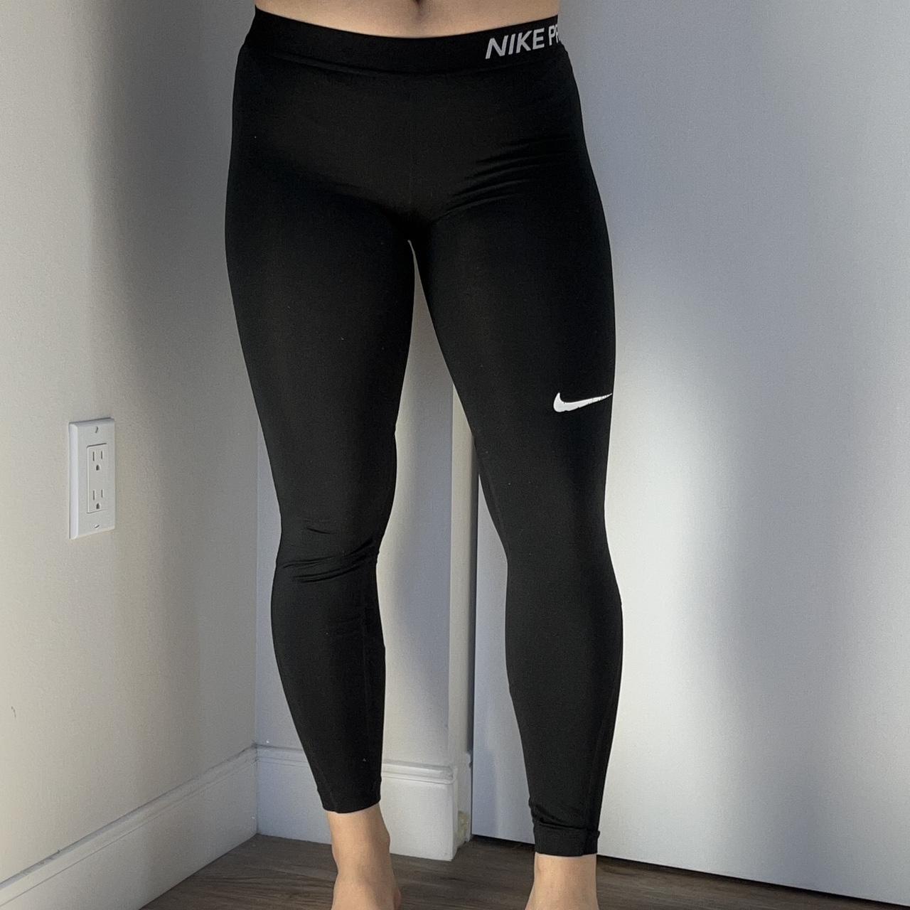 black nike pro leggings * black nike pro leggings... - Depop