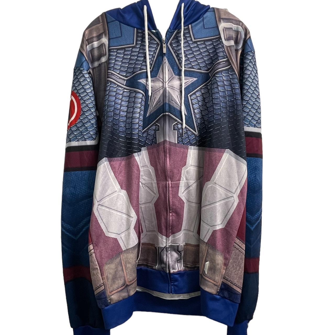 Avengers Captain America Hoodie Cosplay Depop