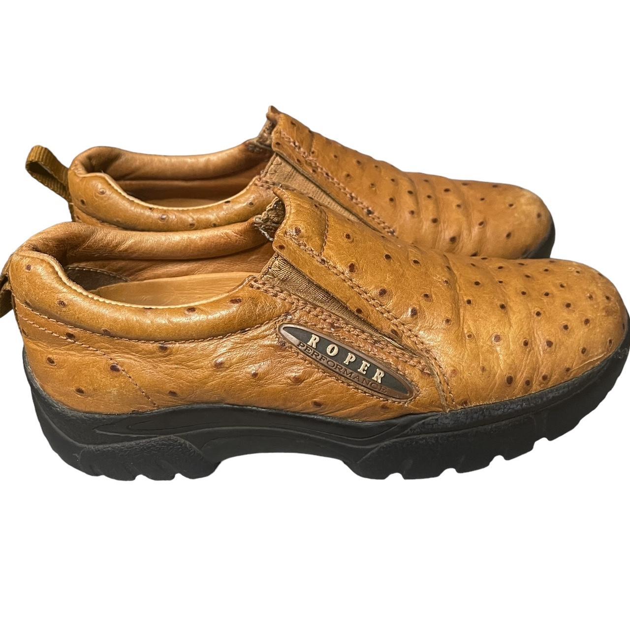 Roper Womens Cognac Brown Tan‎ Leather Faux