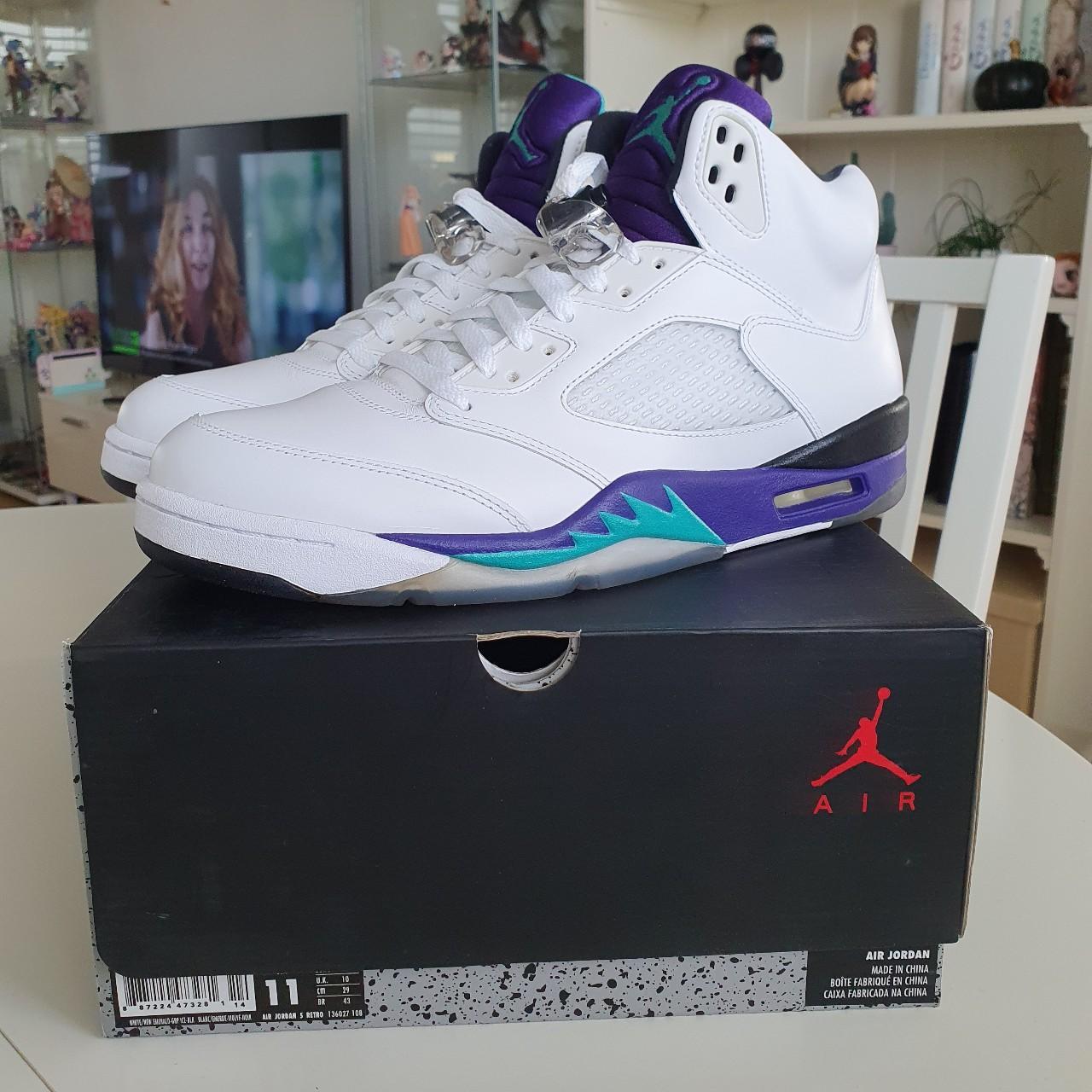 jordan 5 grape green