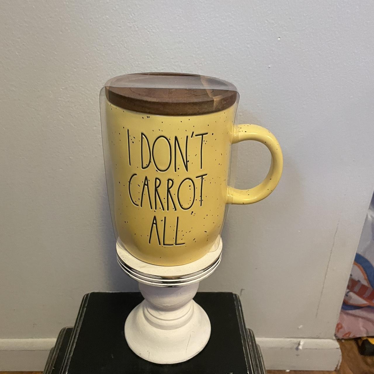 Ceramic Mug with Wooden Lid Yellow