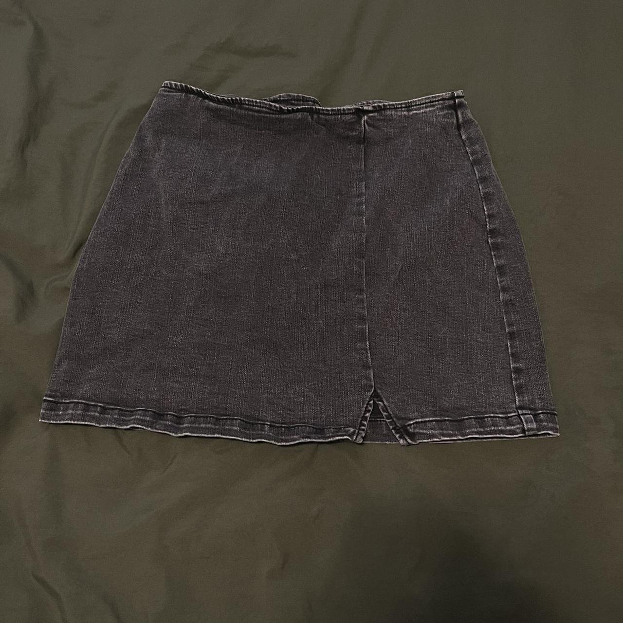 Wild Fable black stretchy jean skirt - Depop