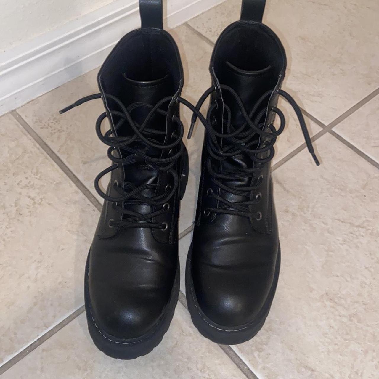 H&m black cheap combat boots