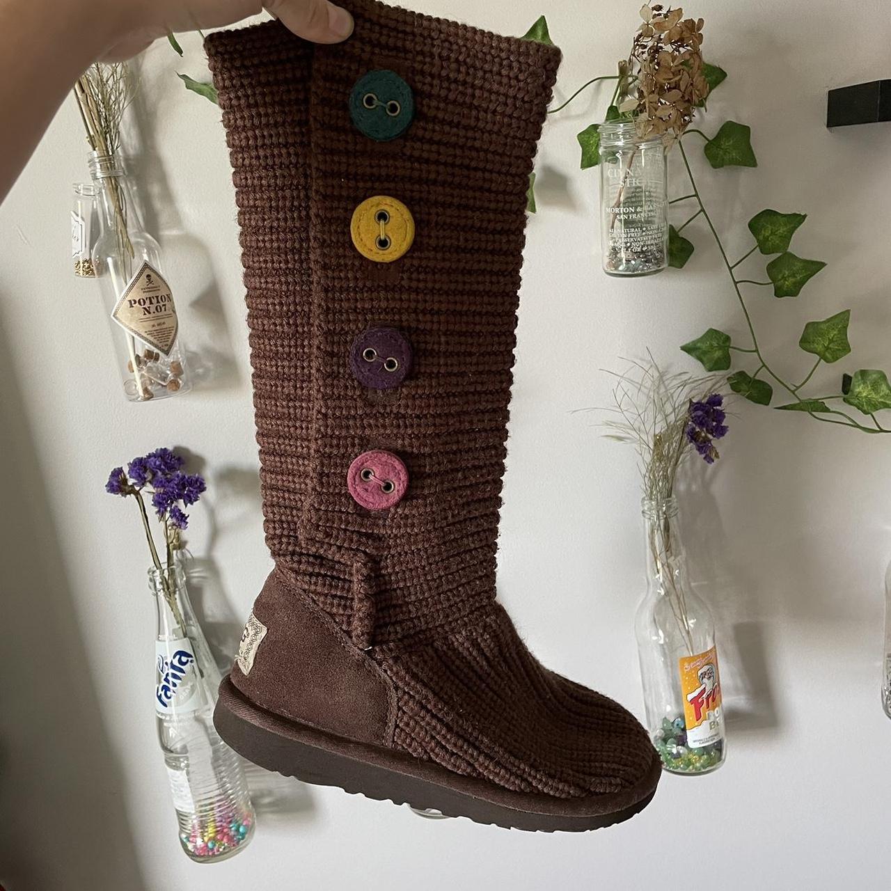 - Adorable knit UGG boots! - Size 4 - One shoe is... - Depop