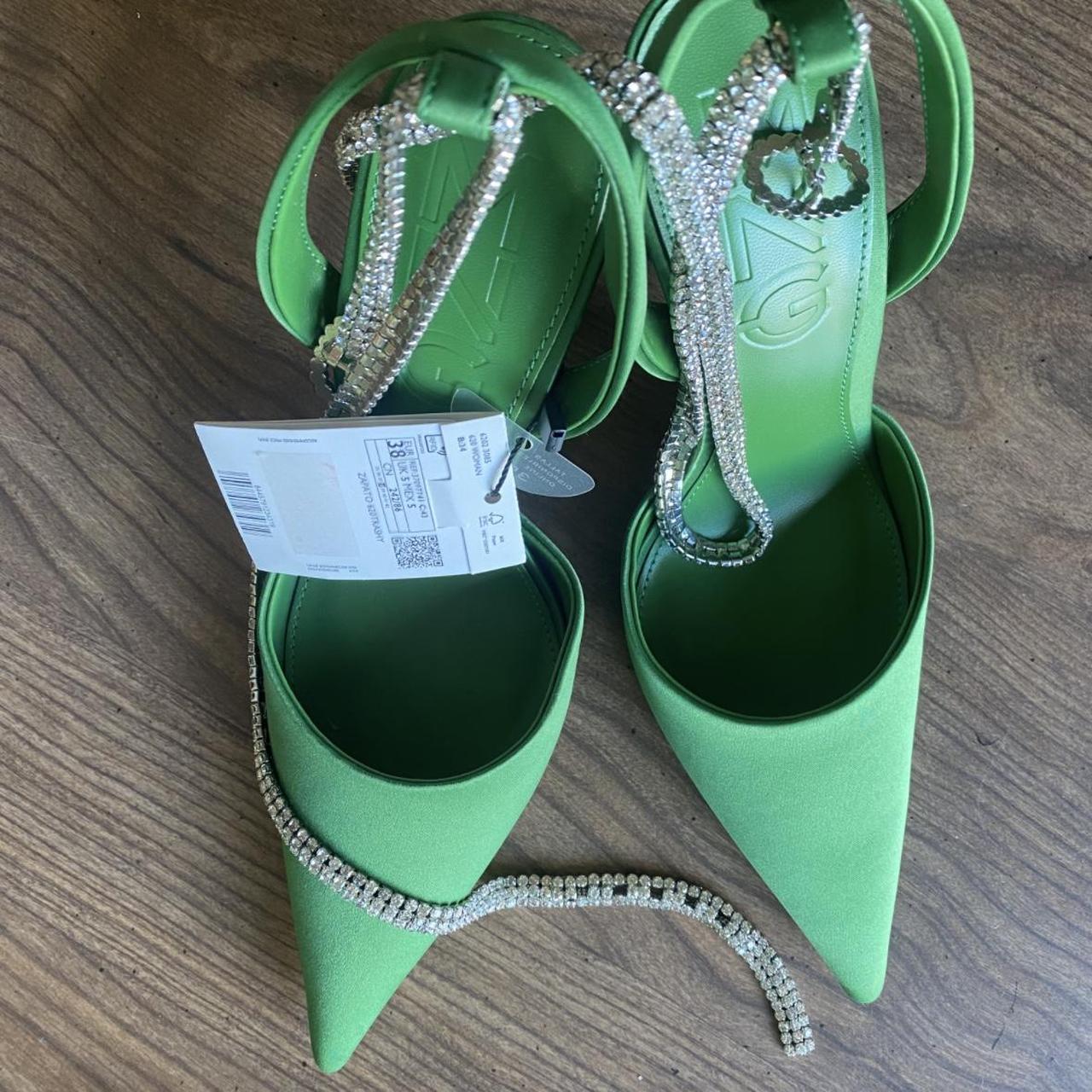 Stylish Satin ankle strap shoes by mango in