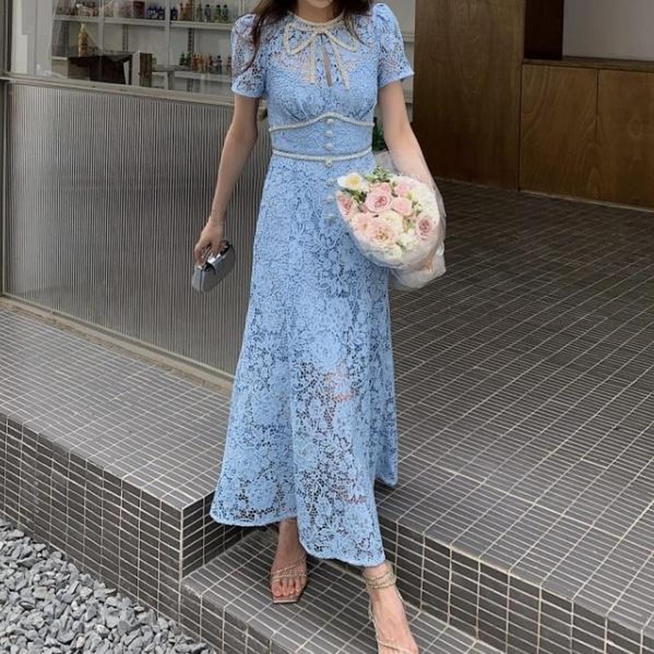パーティードレス SELF PORTRAIT SS25808SBL LITGH BLUE Dresses SELF-PORTRAIT: Dress woman - Blue | Self-Portrait dress