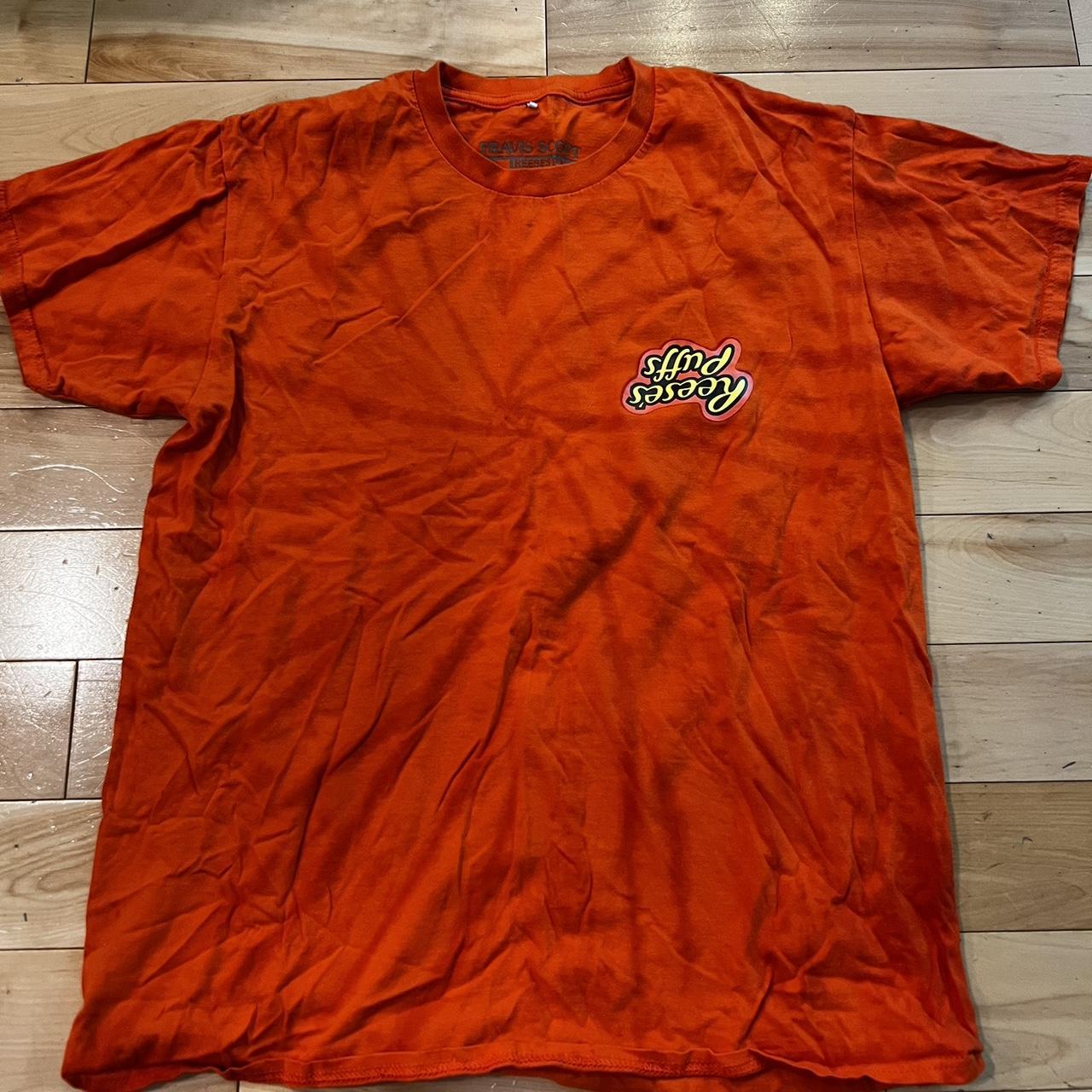 Travis Scott Men's Orange T-shirt 