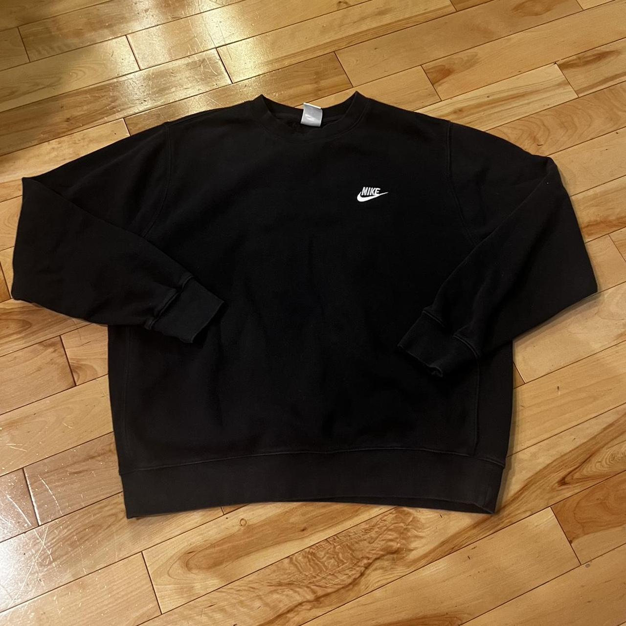 Nike Essential Black Crewneck Size large, flawless... - Depop