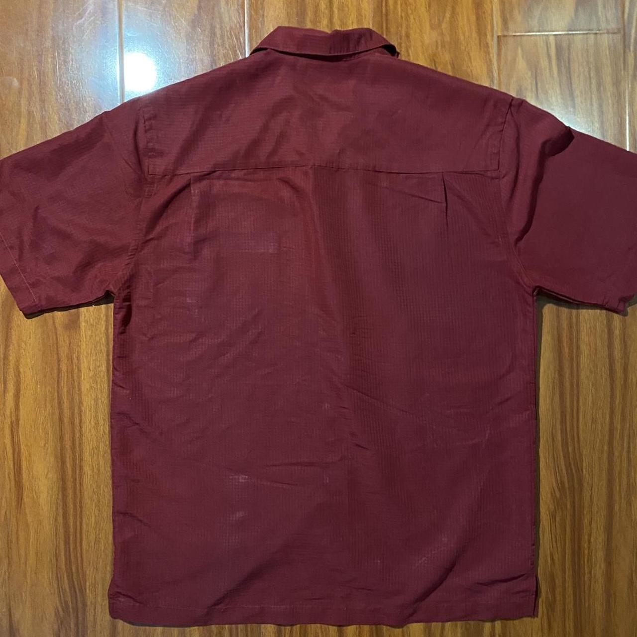 Maroon ButtonUp Shirt • Size M (feels more like a... Depop
