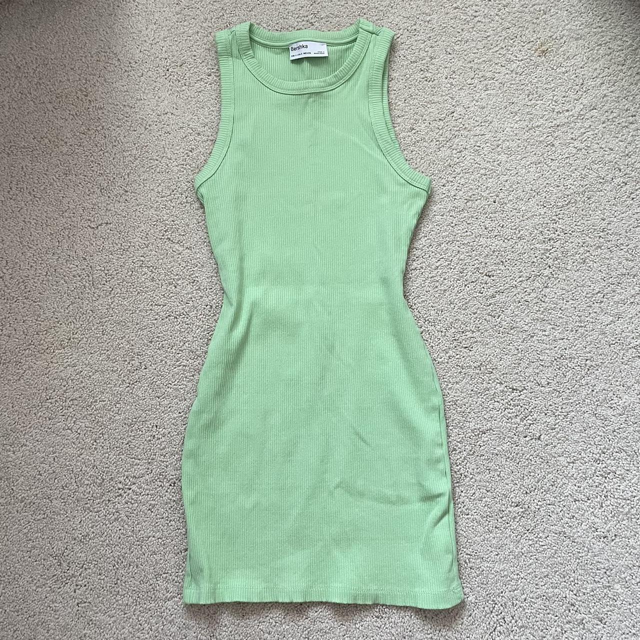 green bodycon dress! brand Bershka size small... Depop