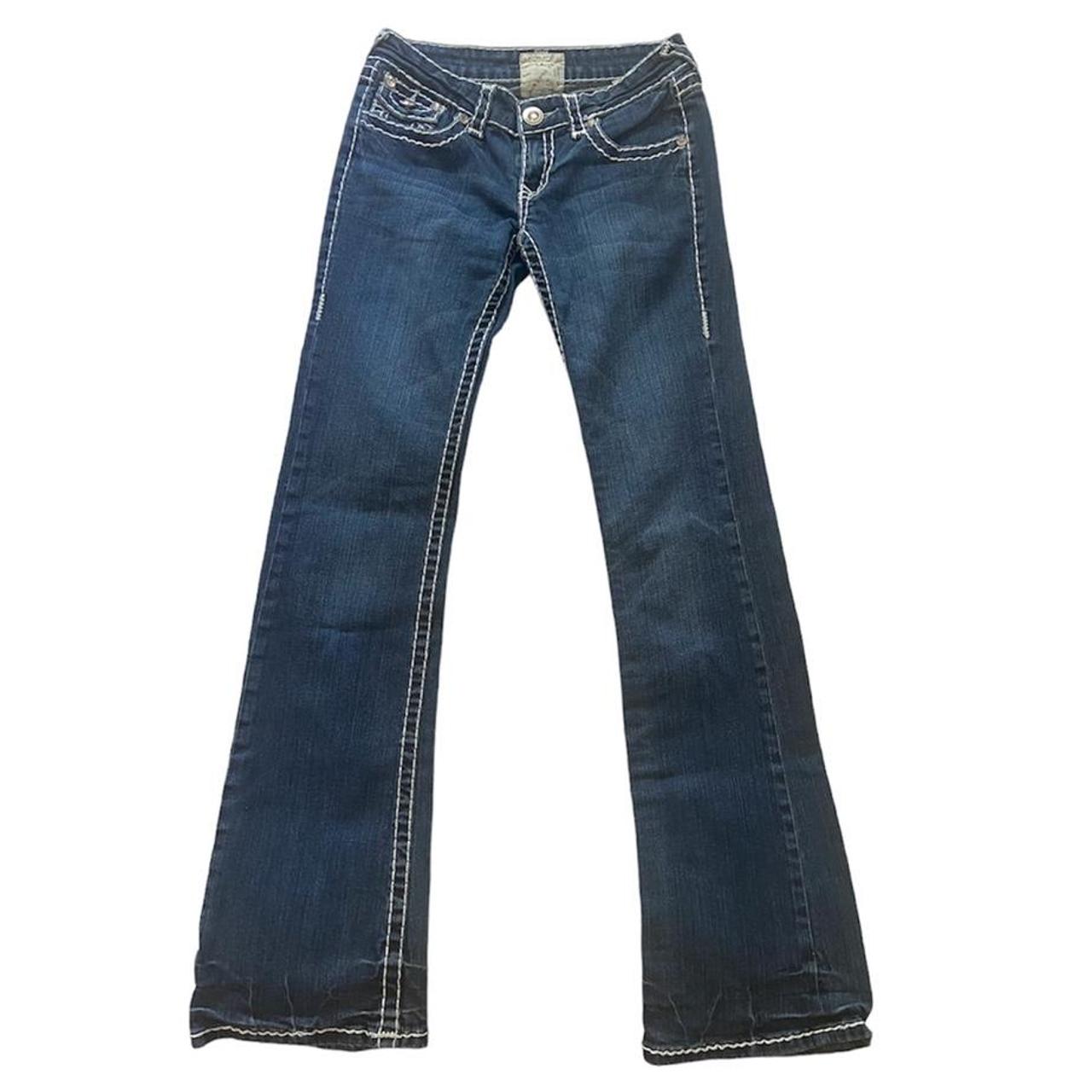 y2k LA idol low rise flared jeans labeled a size 5... - Depop
