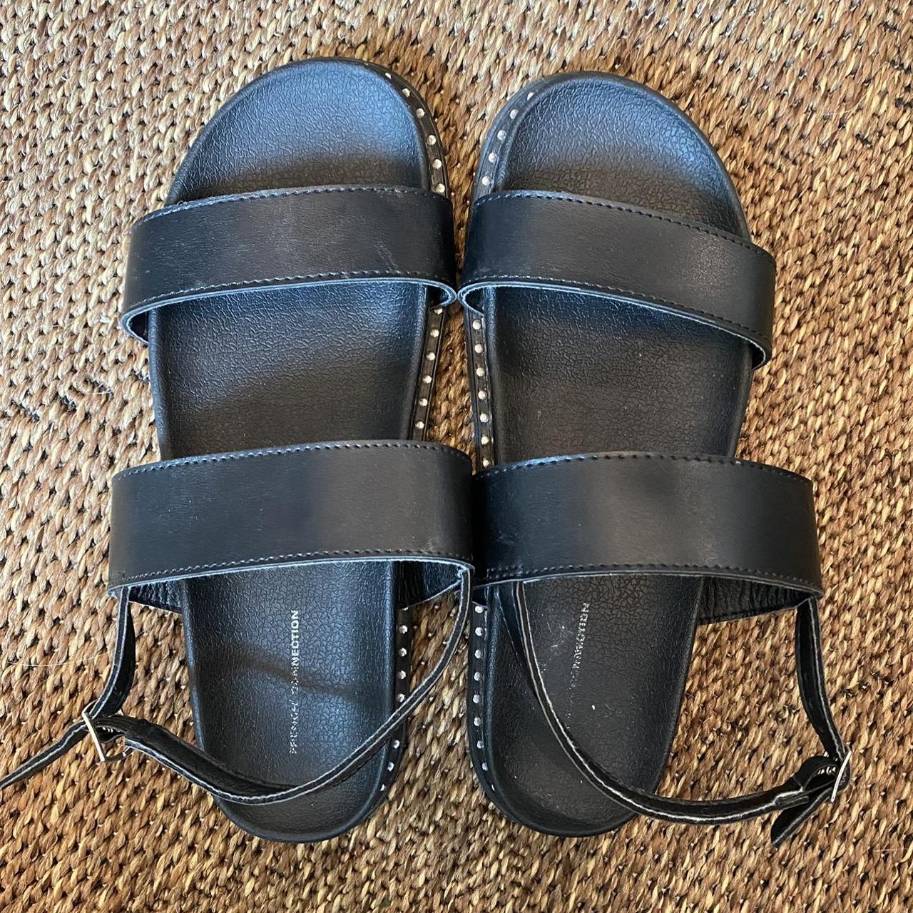 power sandals black