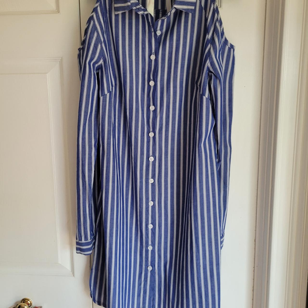 Cold shoulder Cotton shirt dress, 32