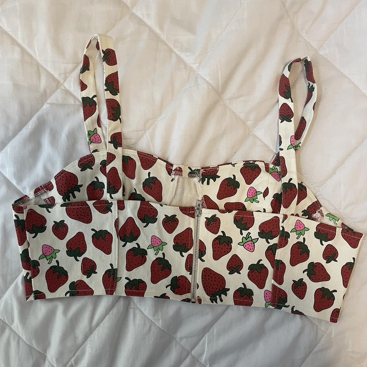 Cute Xl Strawberry Crop Top From Cider - No - Depop