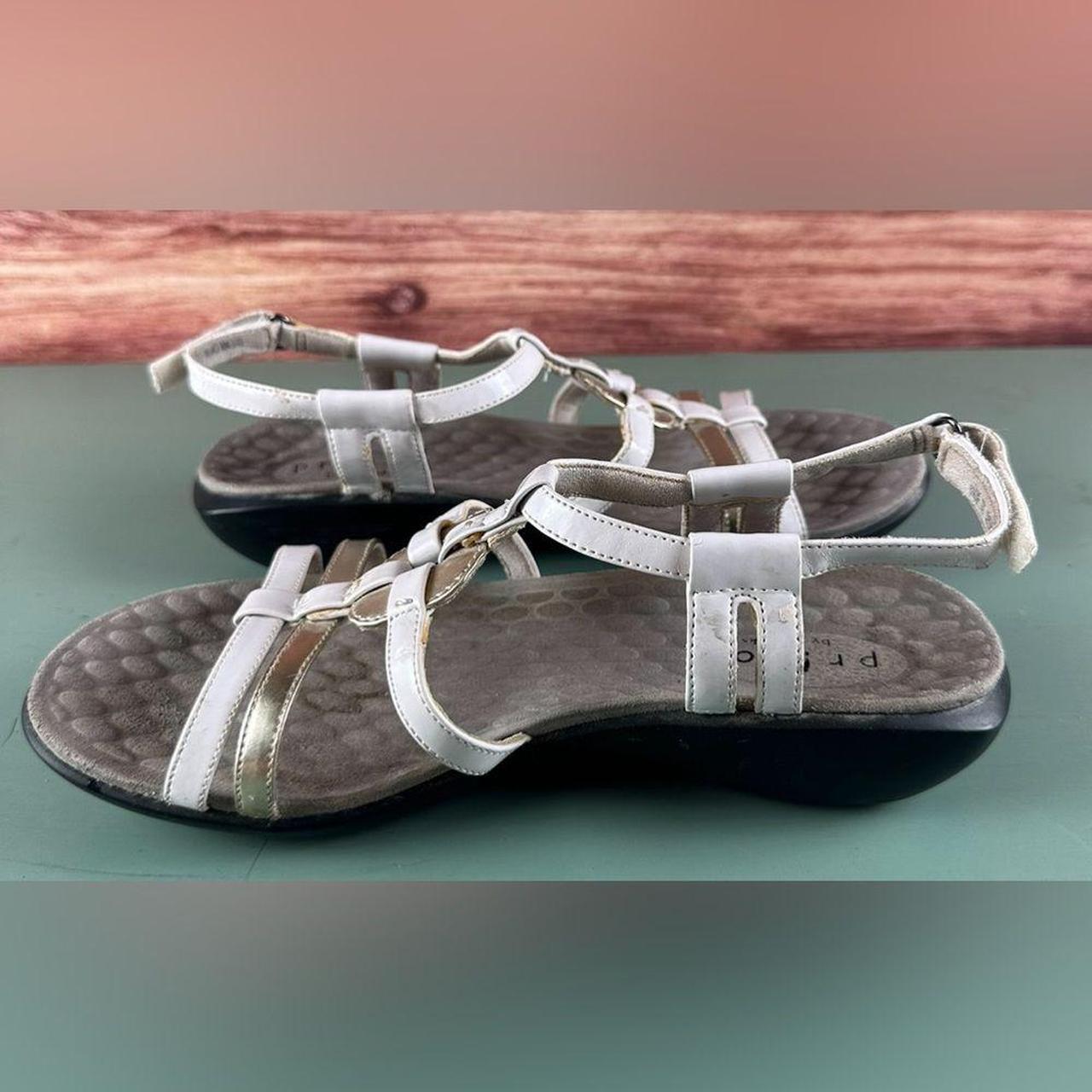 Clarks white and silver sandals best sale