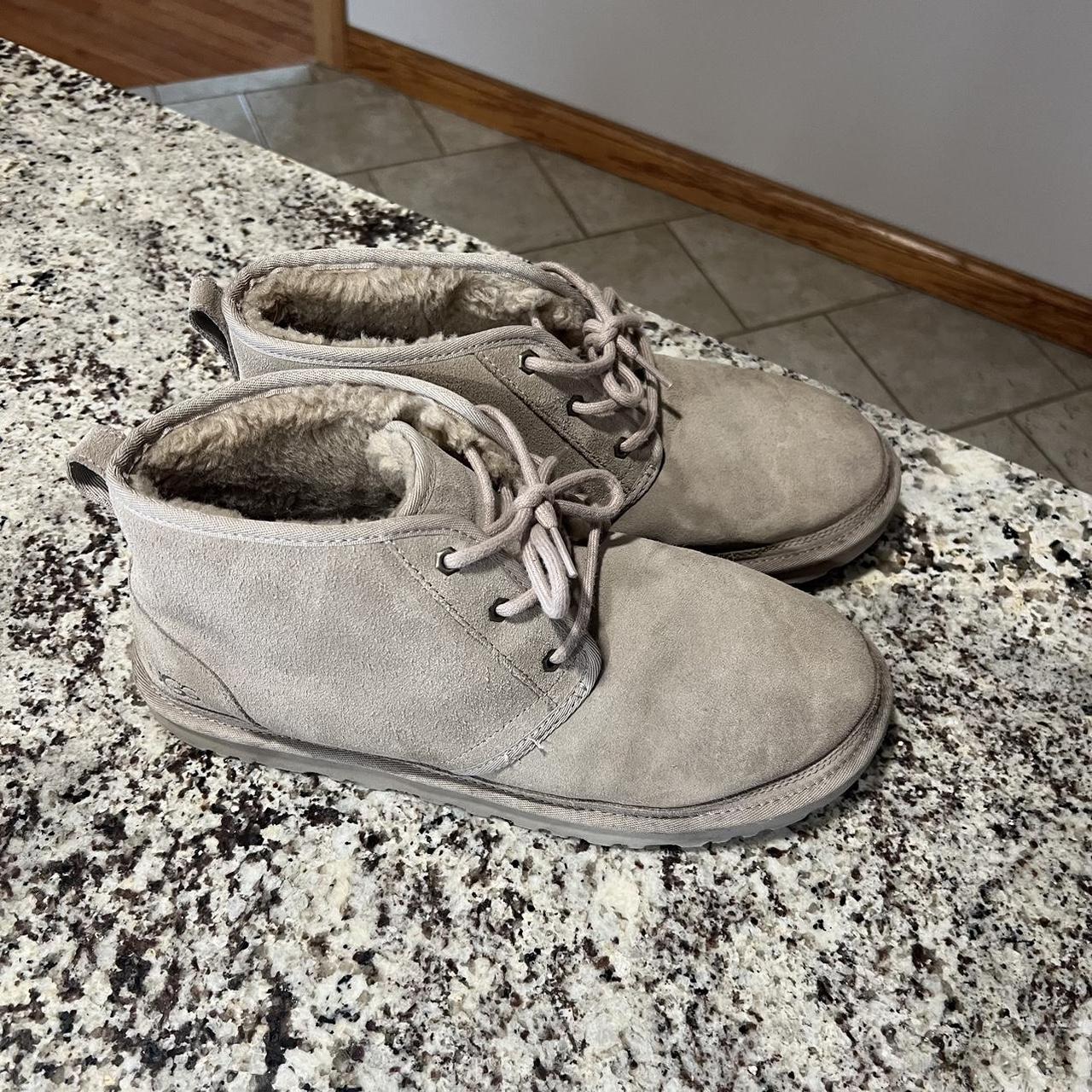 uggs neumel boot color- putty size- 12 worn a few... - Depop