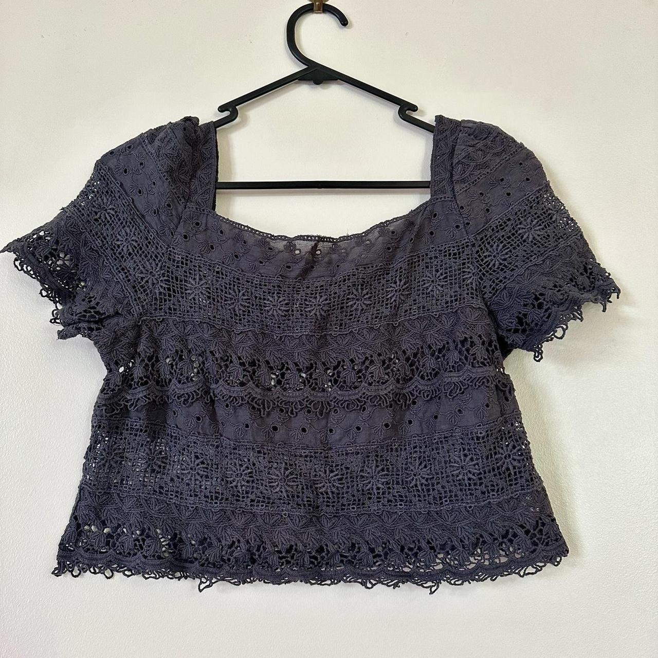 Free People Crop Top - Different kind of Lace... - Depop