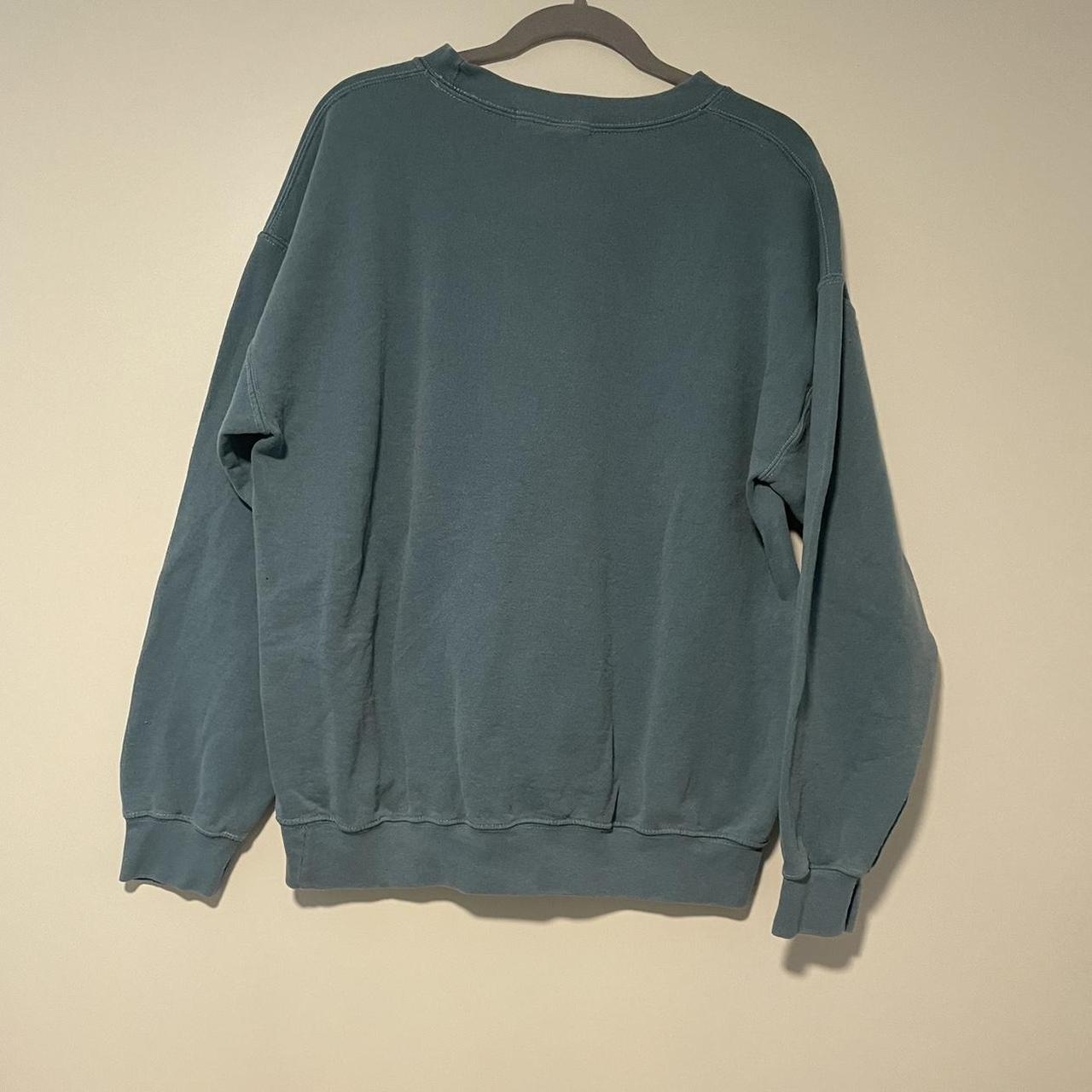 Oversized teal crew neck Size medium fits like a large - Depop