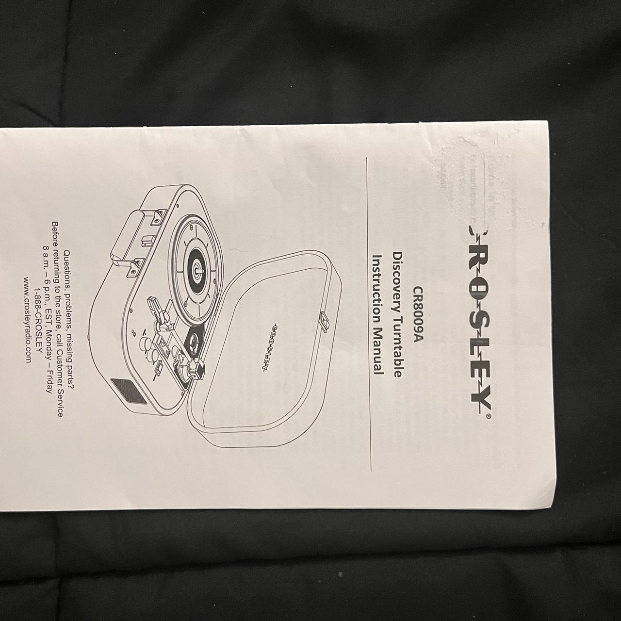 Crossley suitcase record player chords are missing,... Depop