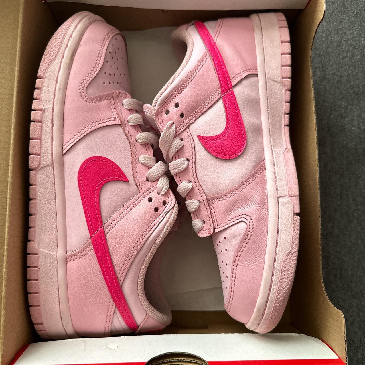 Barbie pink dunks Prices final Size 5 Good... Depop