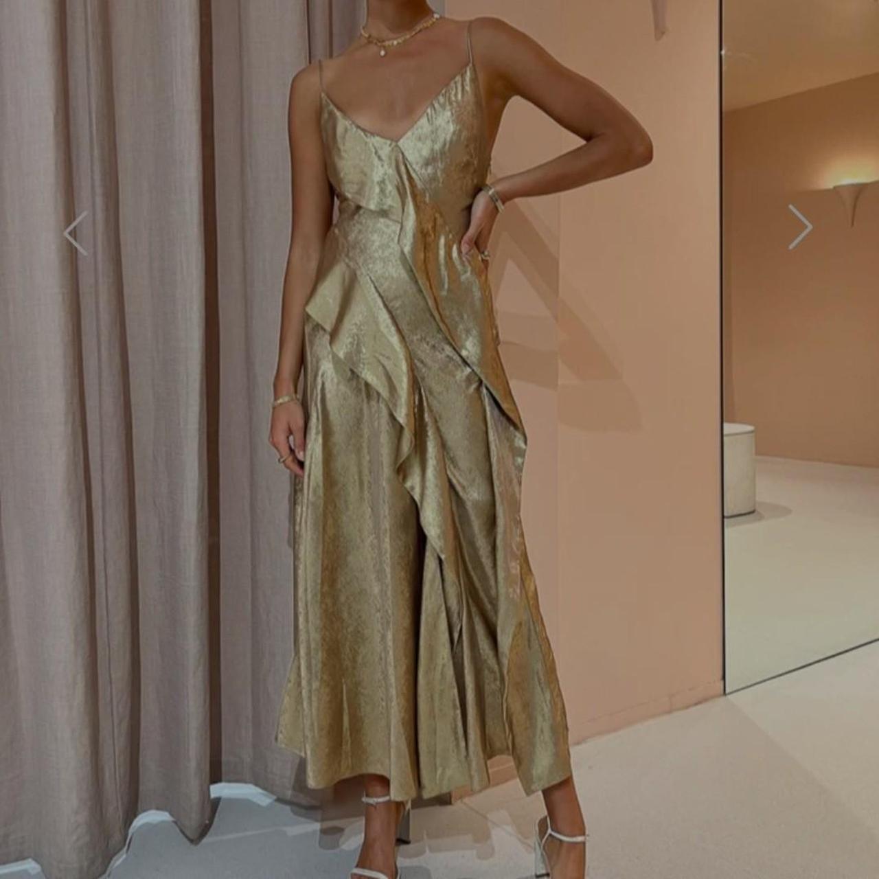 burnt orange fringe dress