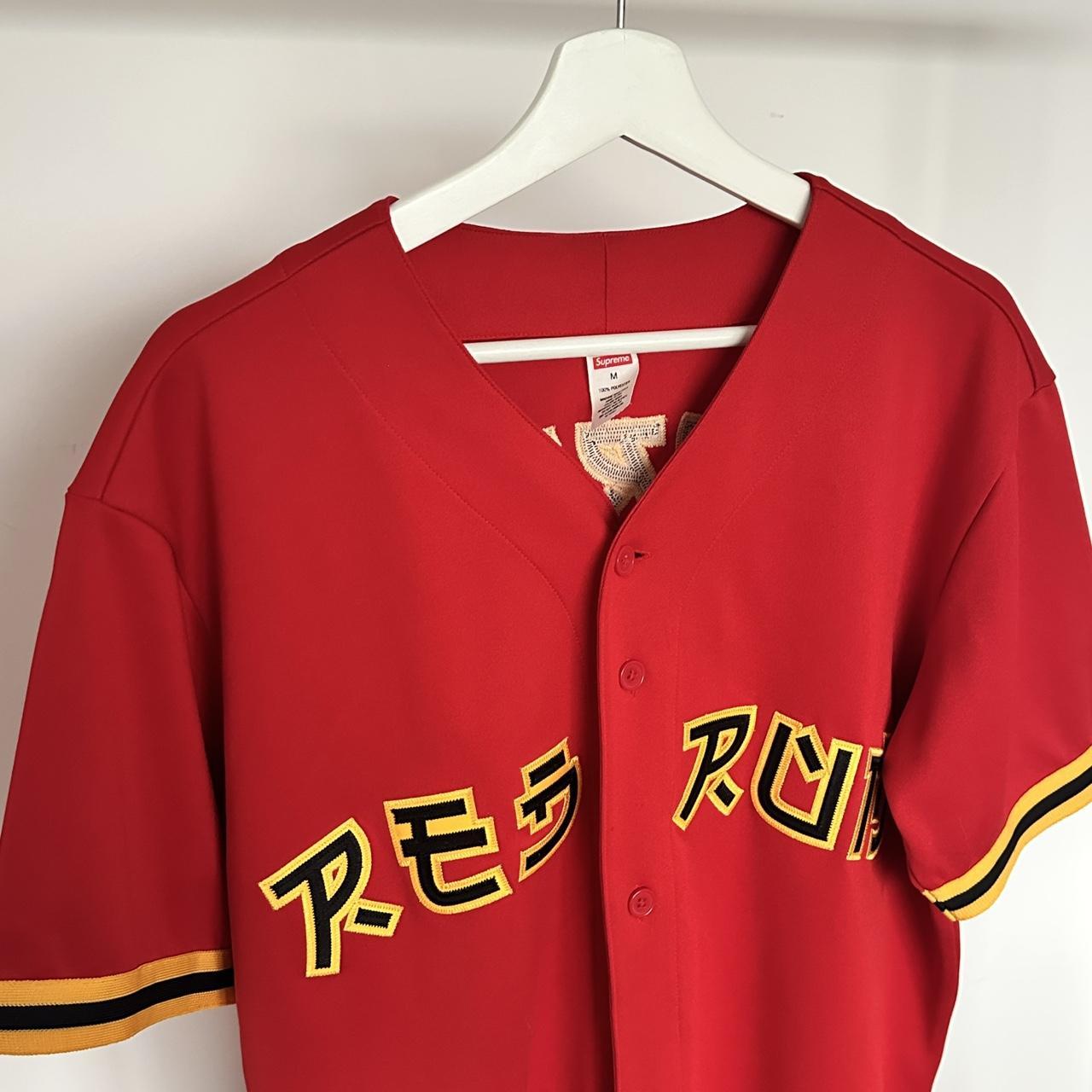 Supreme シュプリーム Red Rum Baseball Jersey SS 19 WEEK 0 Supreme Red Rum Baseball Jersey (SS19) - $148