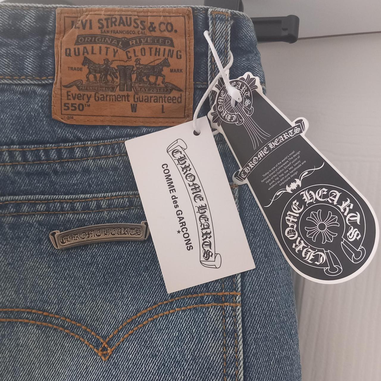 Vintage Levi Chrome Hearts Denim Jeans Depop