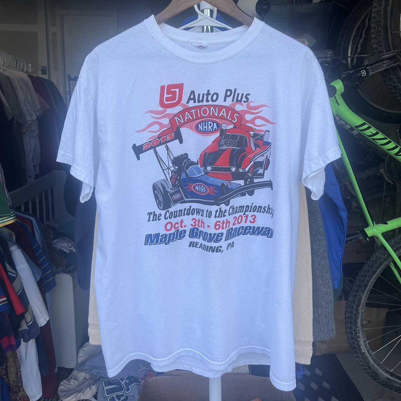 Vintage NHRA Racing Graphic T-Shirt. Fits Size M,... - Depop