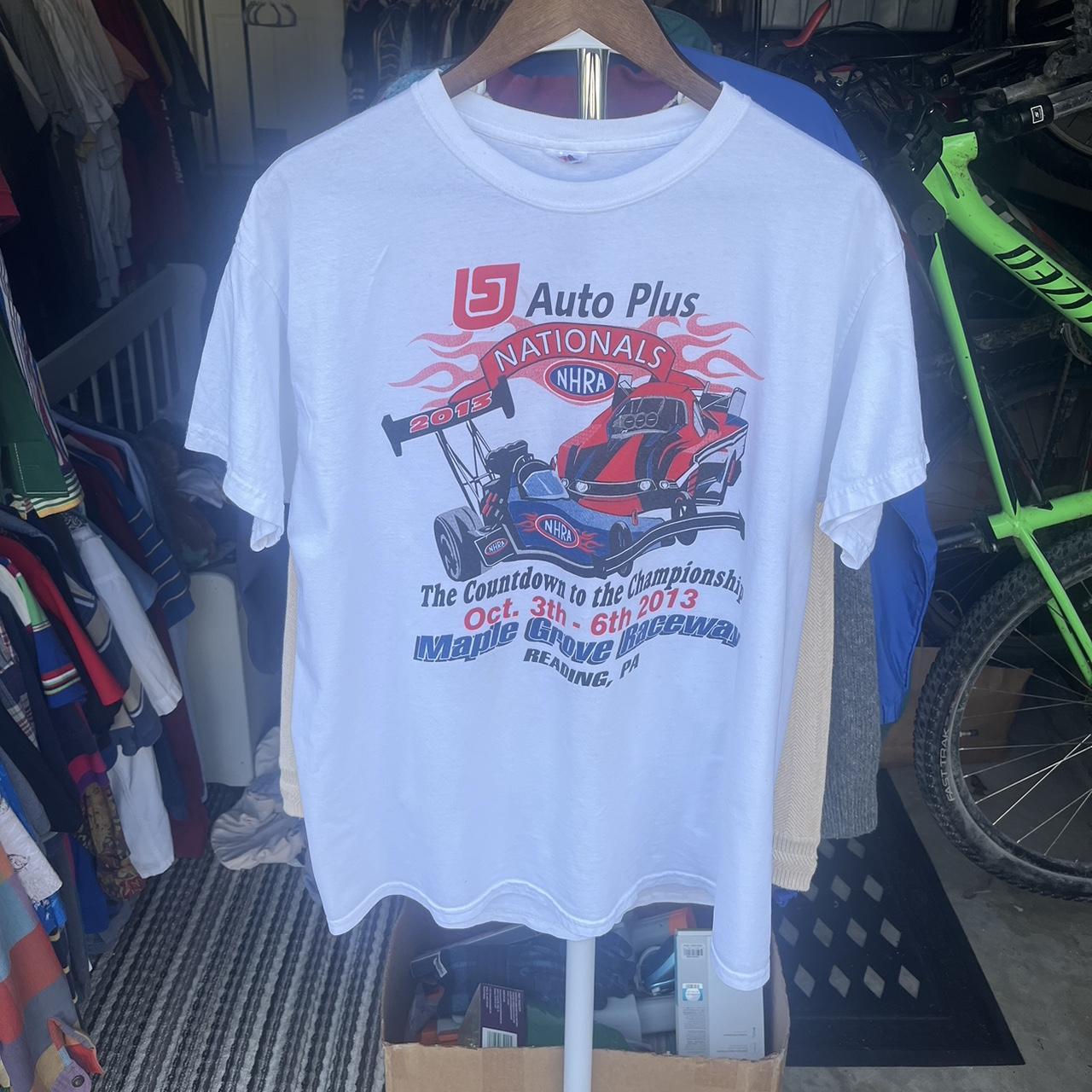 Vintage NHRA Racing Graphic T-Shirt. Fits Size M,... - Depop