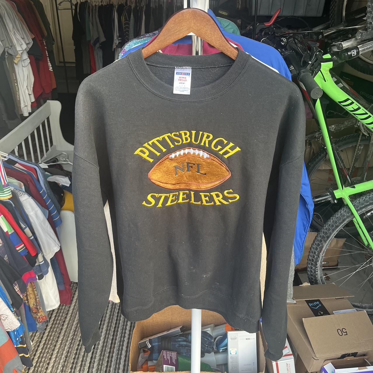 Vintage Pittsburgh Steelers hoodie, NFL long sleeve embroidered