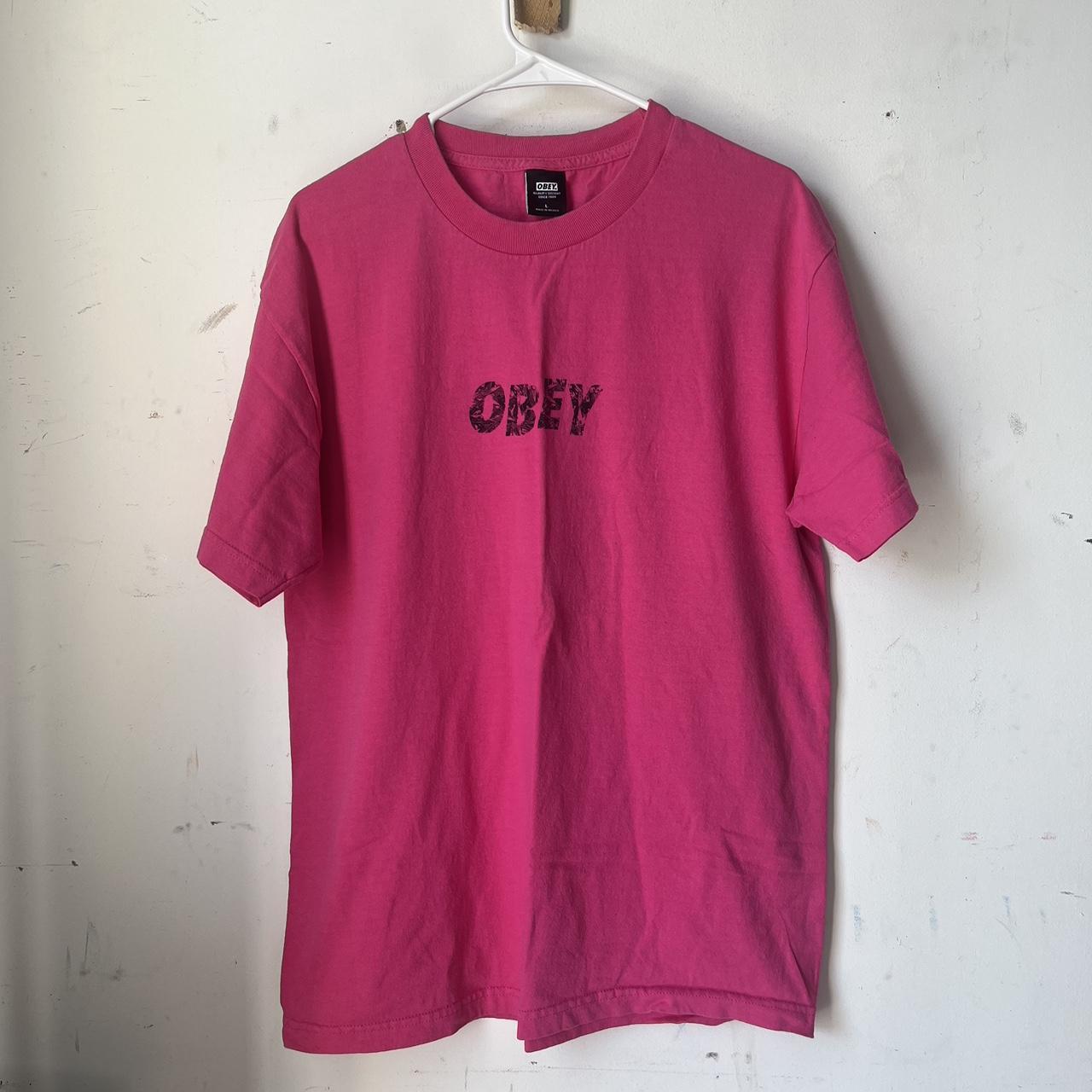 Y2K Obey Graphic T-Shirt. Size Men's L, Great... - Depop