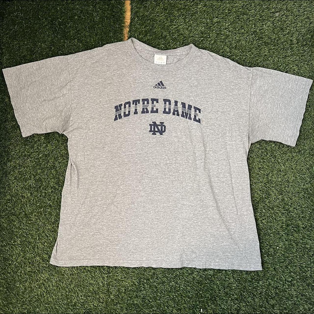 Retro Y2K Adidas Notre Dame T-Shirt. Good quality... - Depop