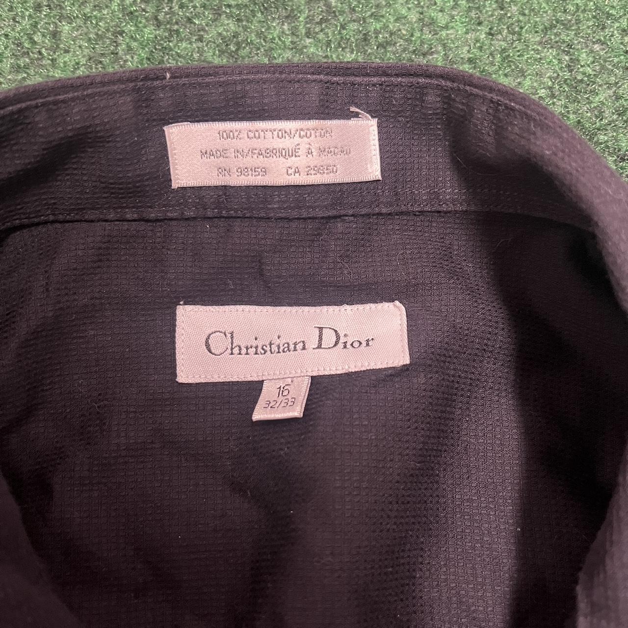 Christian Dior All Black Button Up. Size 16 32/33... - Depop