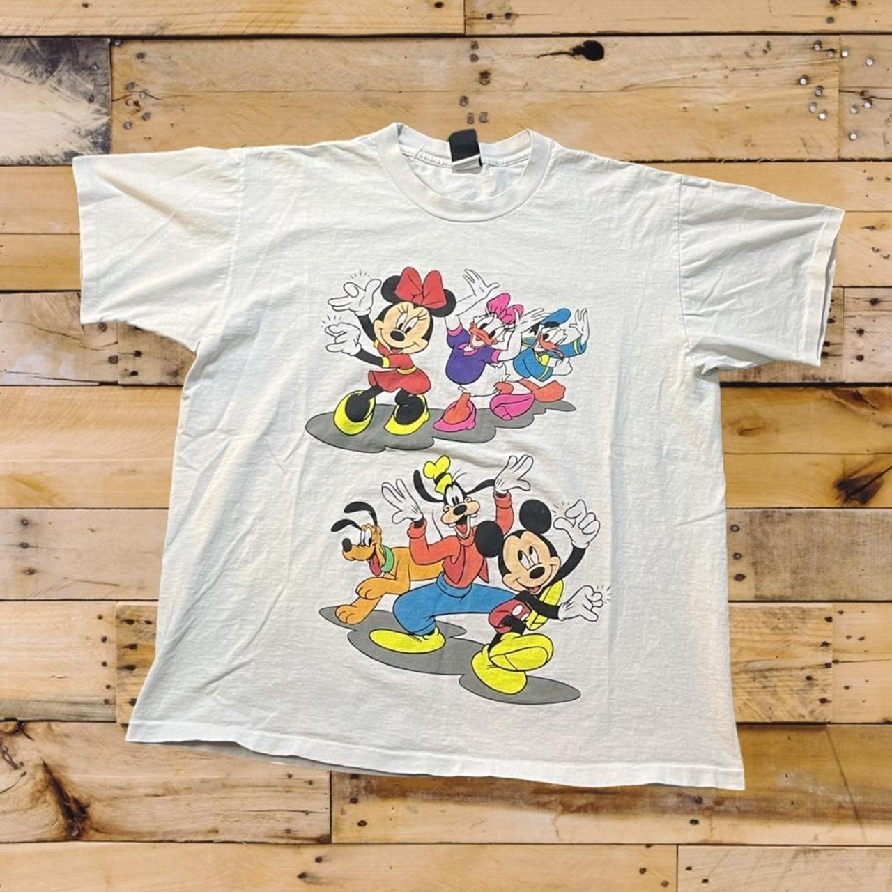 Vintage 90's Mickey Mouse Graphic T-Shirt. Great... - Depop