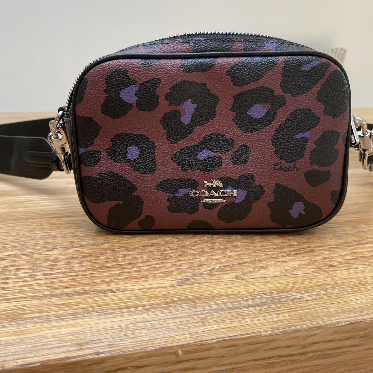 Coach Jes Leopard Print Crossbody 20 Shoulder... Depop