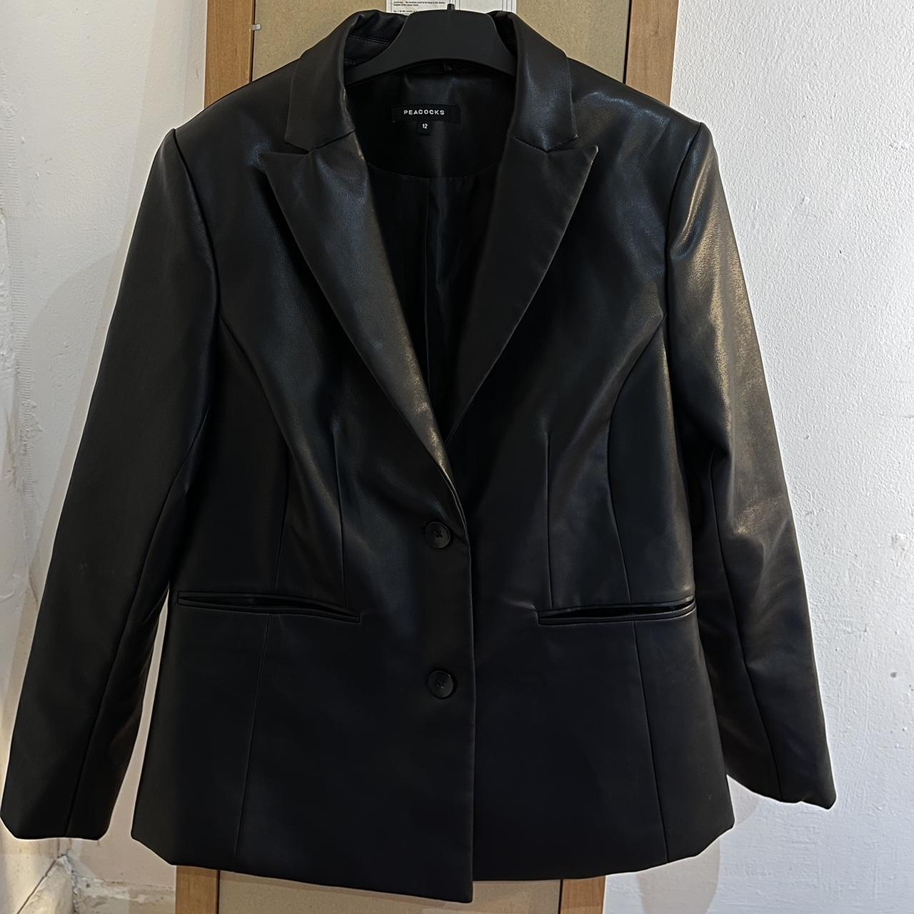 Leather on sale jacket peacocks