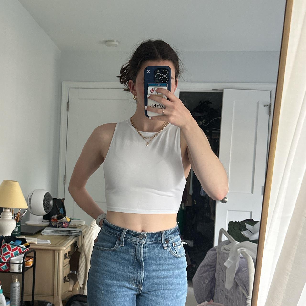 Zara Women's White Croptop Depop