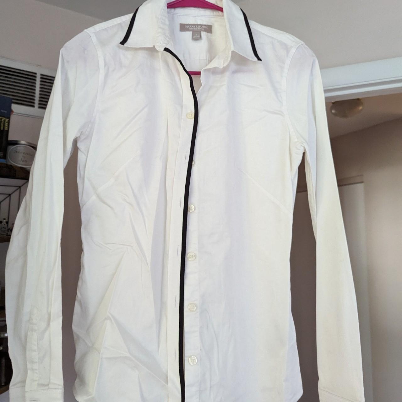 banana republic white blouse