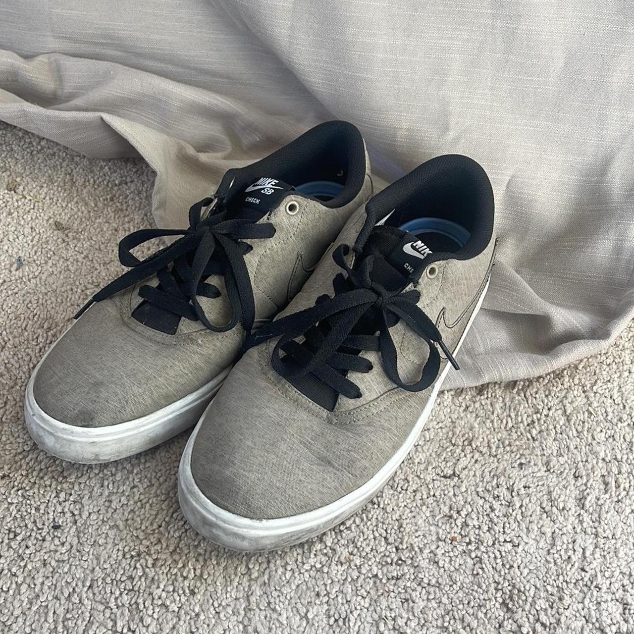 Men’s Nike SB check solar canvas shoes. Used but... - Depop