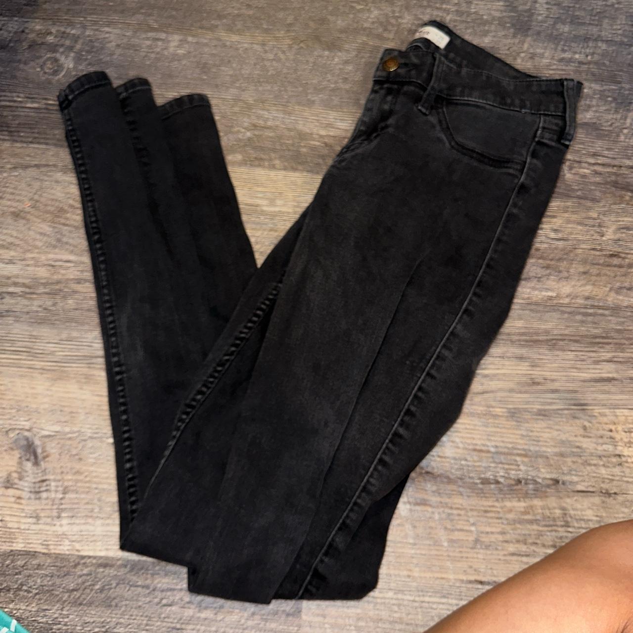 black ripped jeans womens hollister