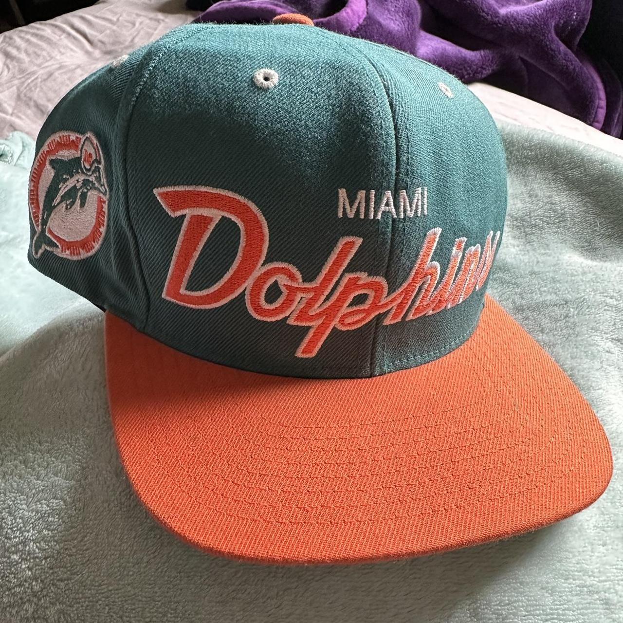 MIAMI DOLPHINS RETRO MITCHELL & NESS SNAPBACK ADULT HAT - Depop