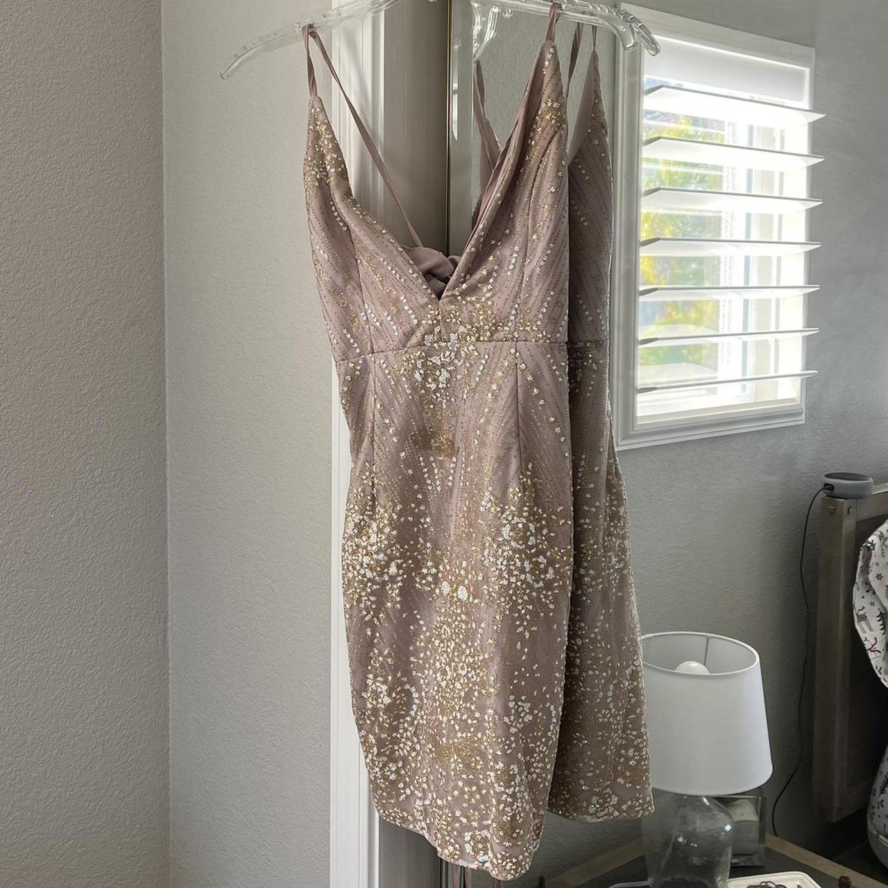 Hello Molly sequin light pink dress 🎀 Plunge... Depop