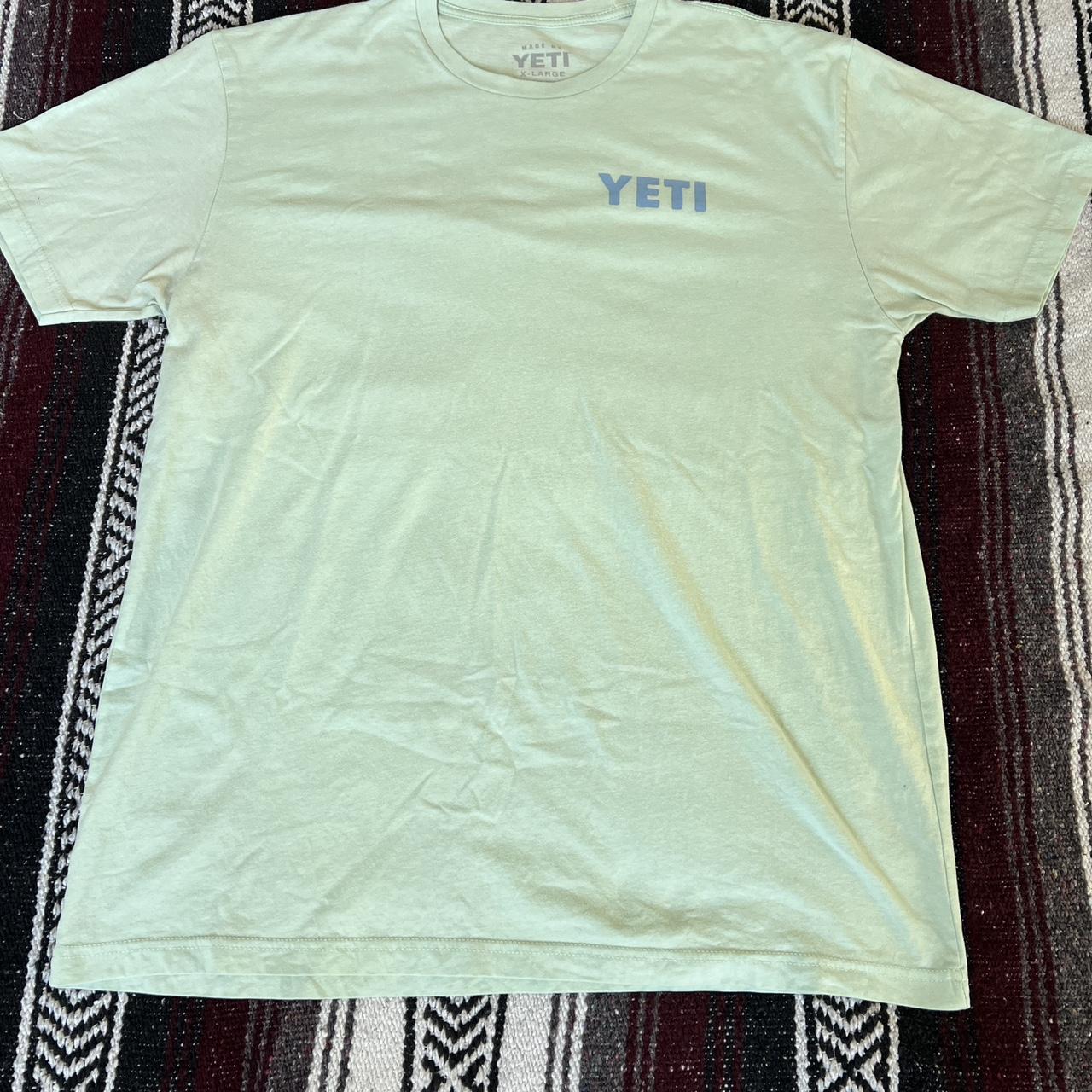 This Mens Yeti Cooler Burgundy T Shirt is in good - Depop