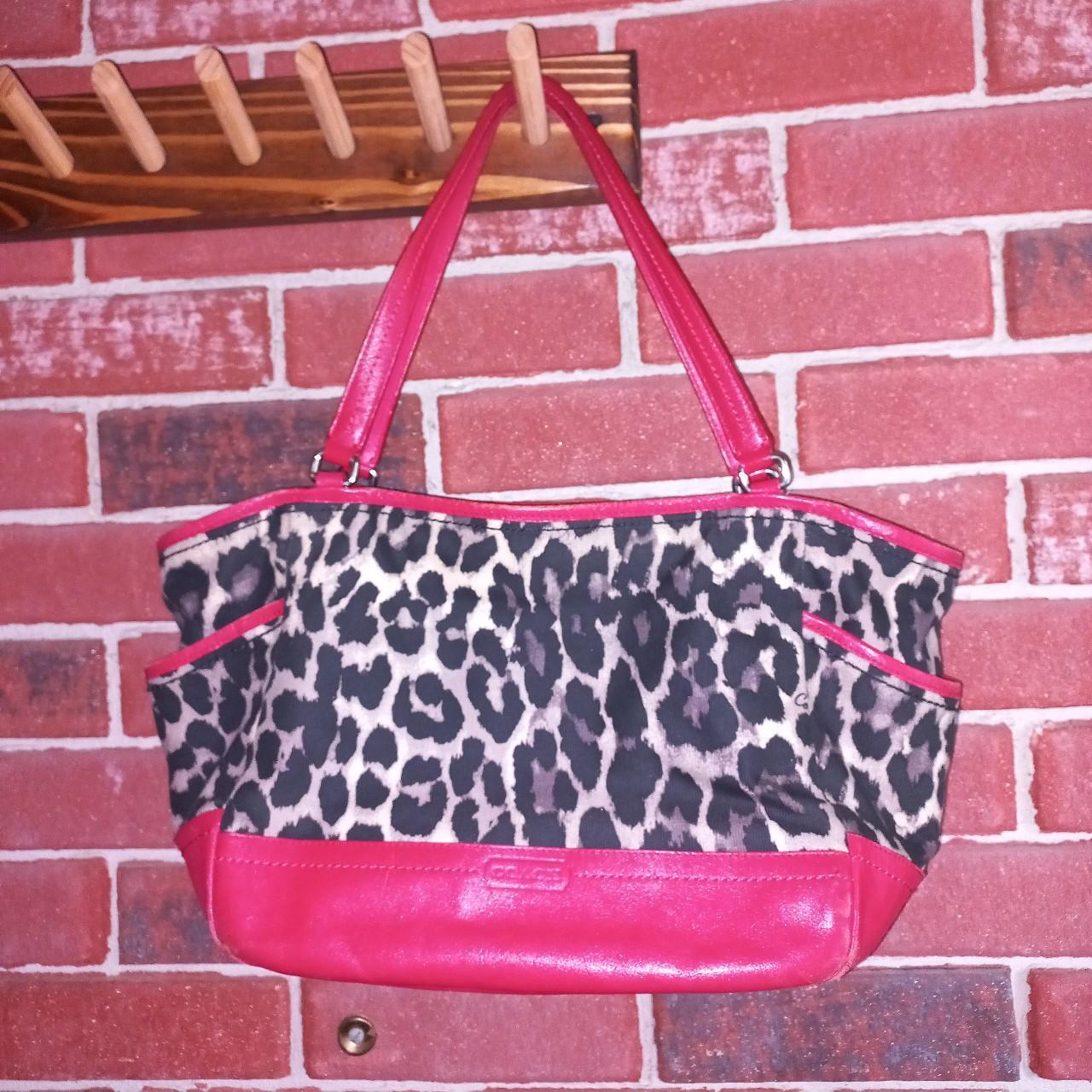Coach leopard print red shoulder See images Depop