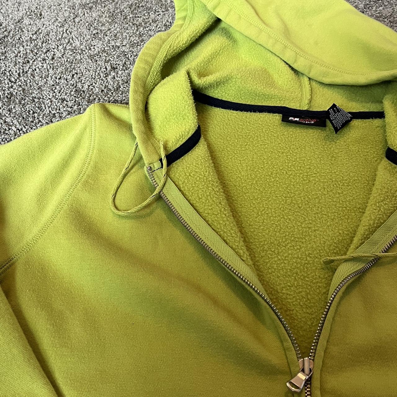 very comfy lime green zip up hoodie 🌵, size XL ,... Depop