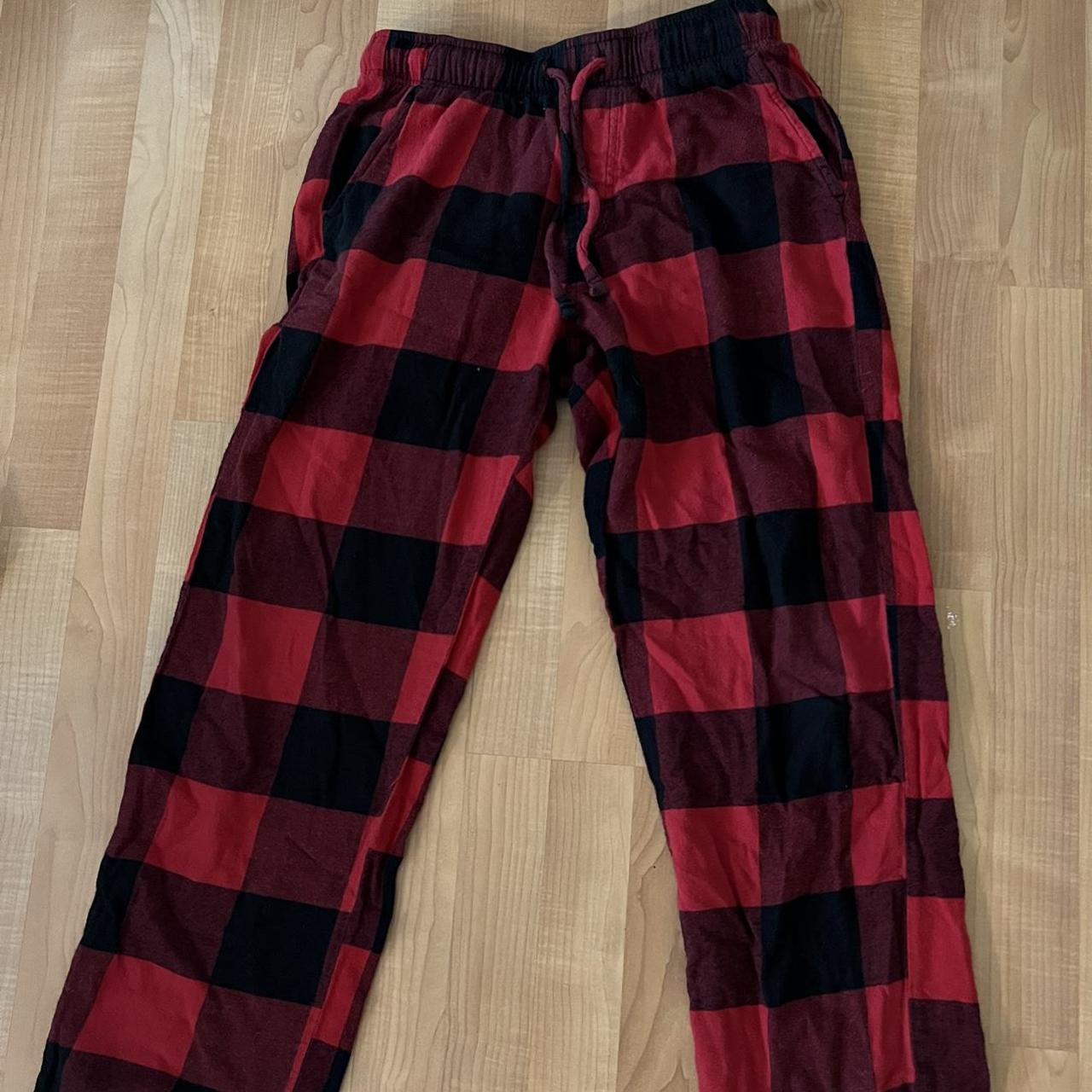 Red best sale plaid sweatpants