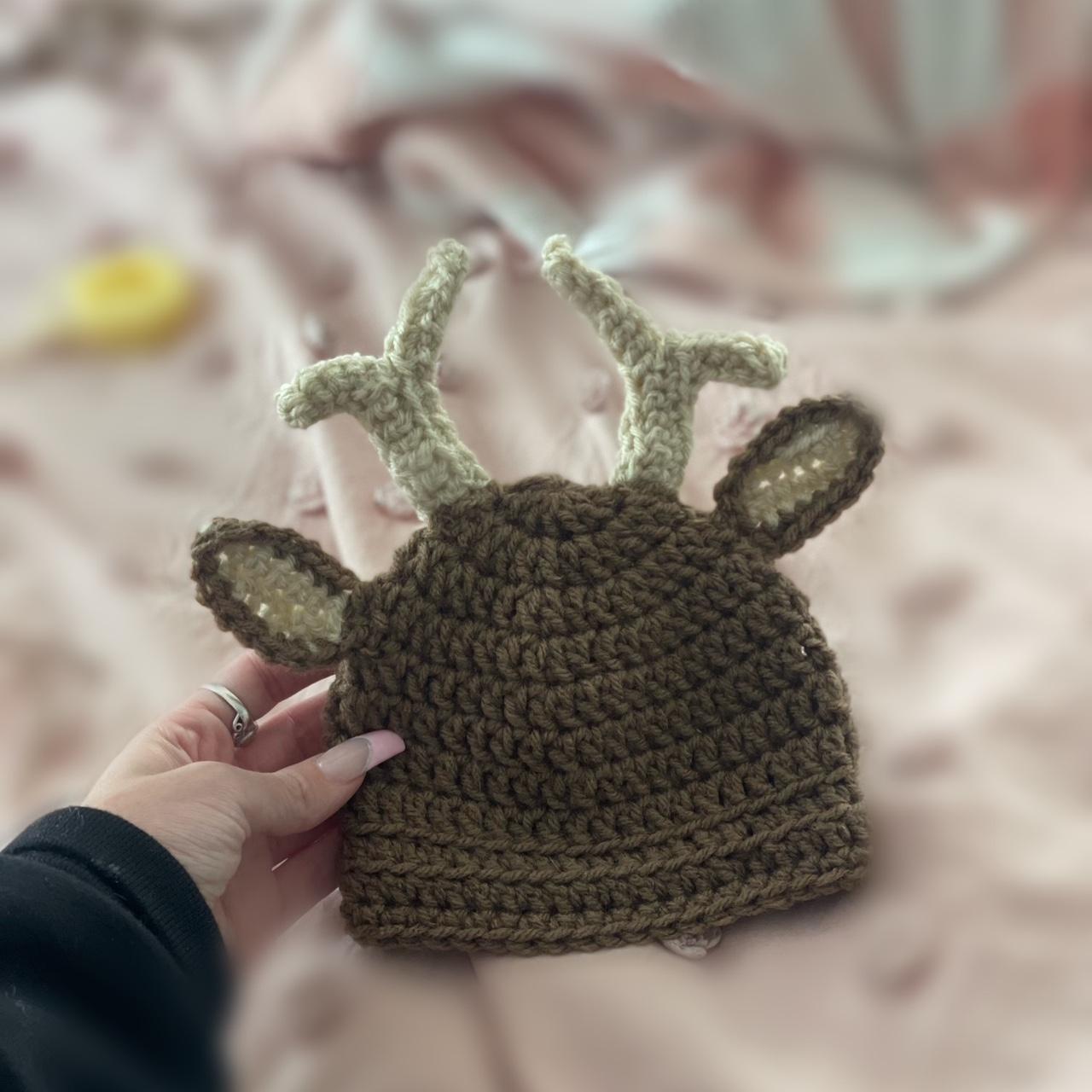 Newborn crochet deer outfit ! Antler deer hat &... - Depop