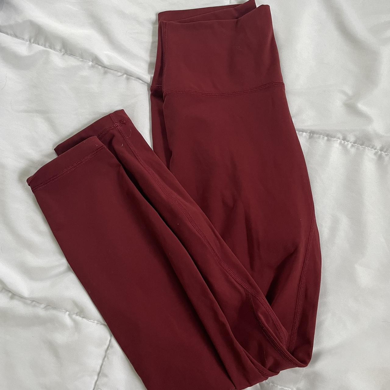 Aerie leggings Size: XS Short Color: Dark red - Depop