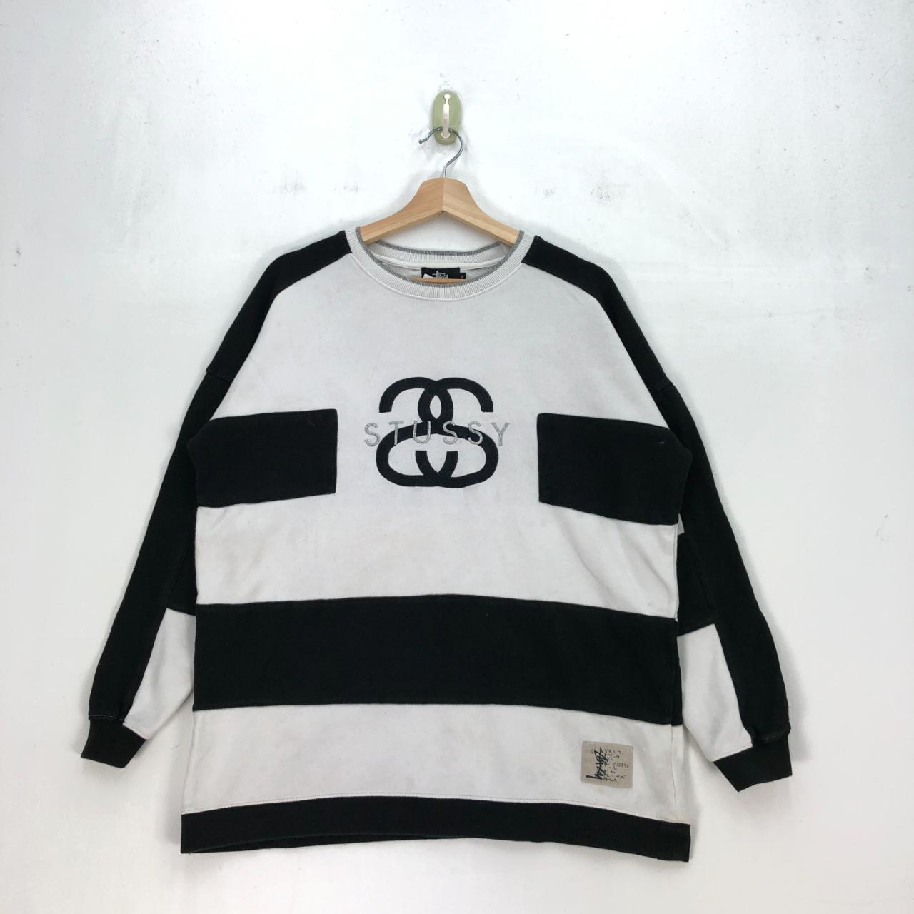 Vintage Stussy Sweater Stussy Sweatshirt Big Logo... - Depop