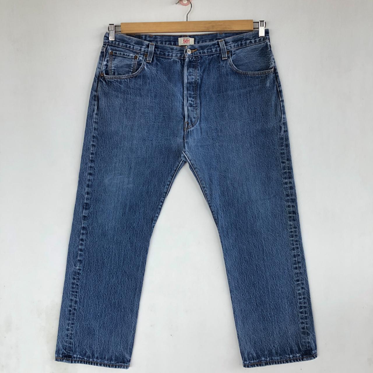 Vintage Levi's 501 Jeans Dark Blue Levis 501 Denim... - Depop